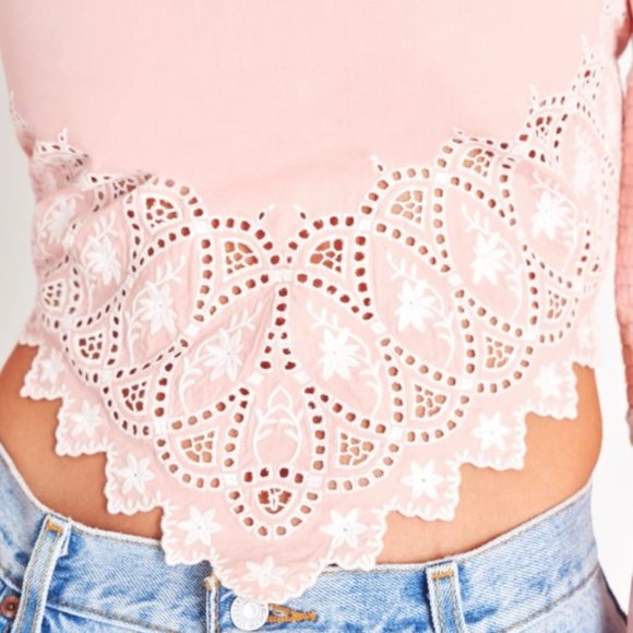 LOVESHACKFANCY Hito Handkerchief Top In Bubble Bath Pink - Picture 3 of 8